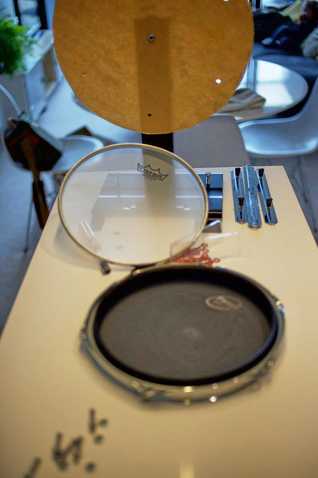 Sabian Quiet Tone practice pad with Remo Silentstroke head, which I slightly preferred and used to replace the default head on the Sabian