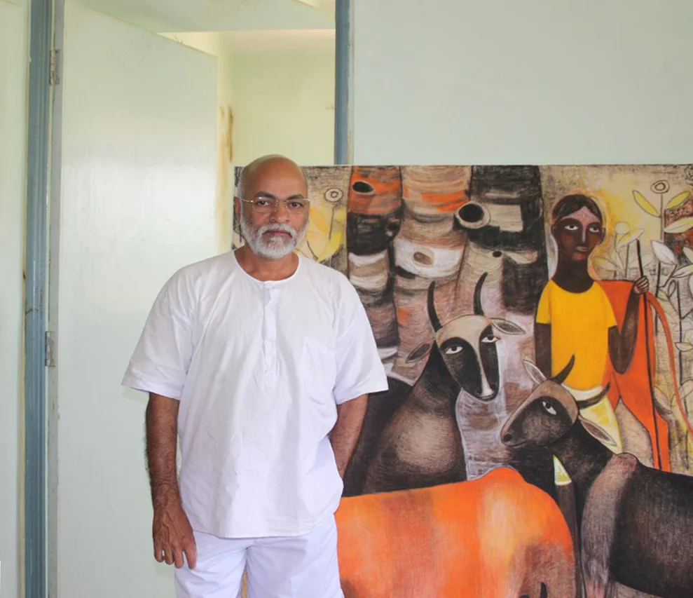  Mohan Naik in his studio.