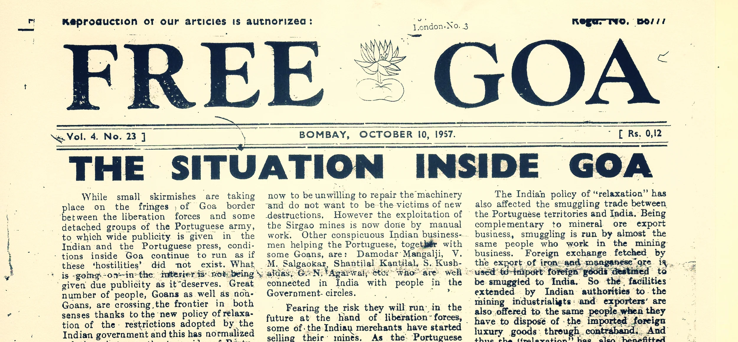 Short Memoir: 1950, A Journey from Goa to Bombay