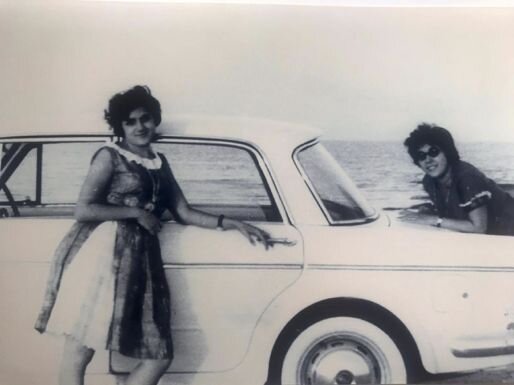 Suad and sister, Kuwait, early 1960s