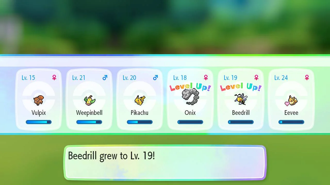 The menus and information screens are always clear in a Pokemon game.
