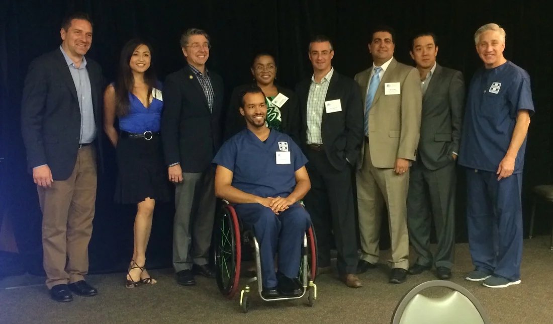 Arby Nahapetian, M.D. (Chief Medical Officer, Adventist Health), Me, Kevin Roberts (Glendale Adventist Medical Center), Keith Phillips (Director of Innovation, VEA. A Cool Nerd. Dance Partner for event), Carmen Bowen (Campus President, Concorde Career College), Jason Greenspan (Encino Hospital Medical Center), Michael Marvi, M.D. (Providence St. Joseph Medical Center), Kenn Phillips (President & CEO, The Valley Economic Alliance)