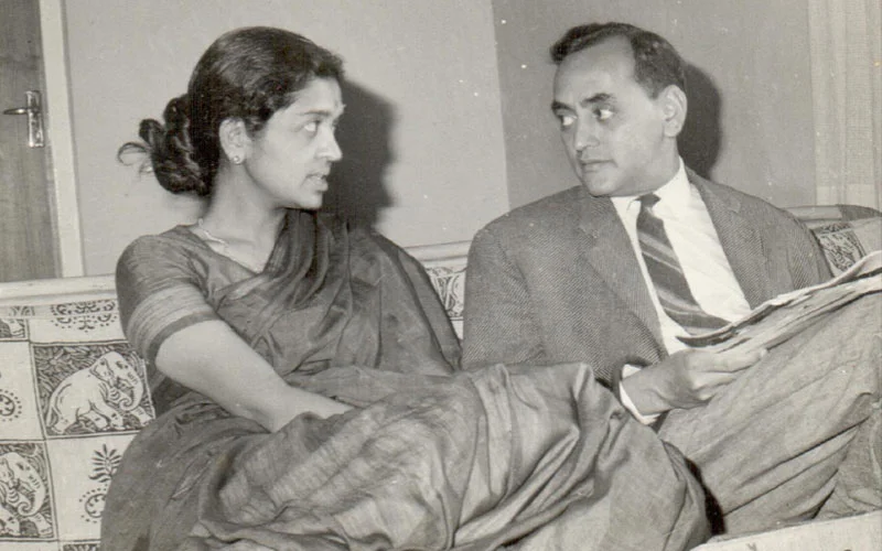 Feminist economist Devaki Jain with her husband, L.C. Jain in 1960s. Photo found on devakijain.com . 