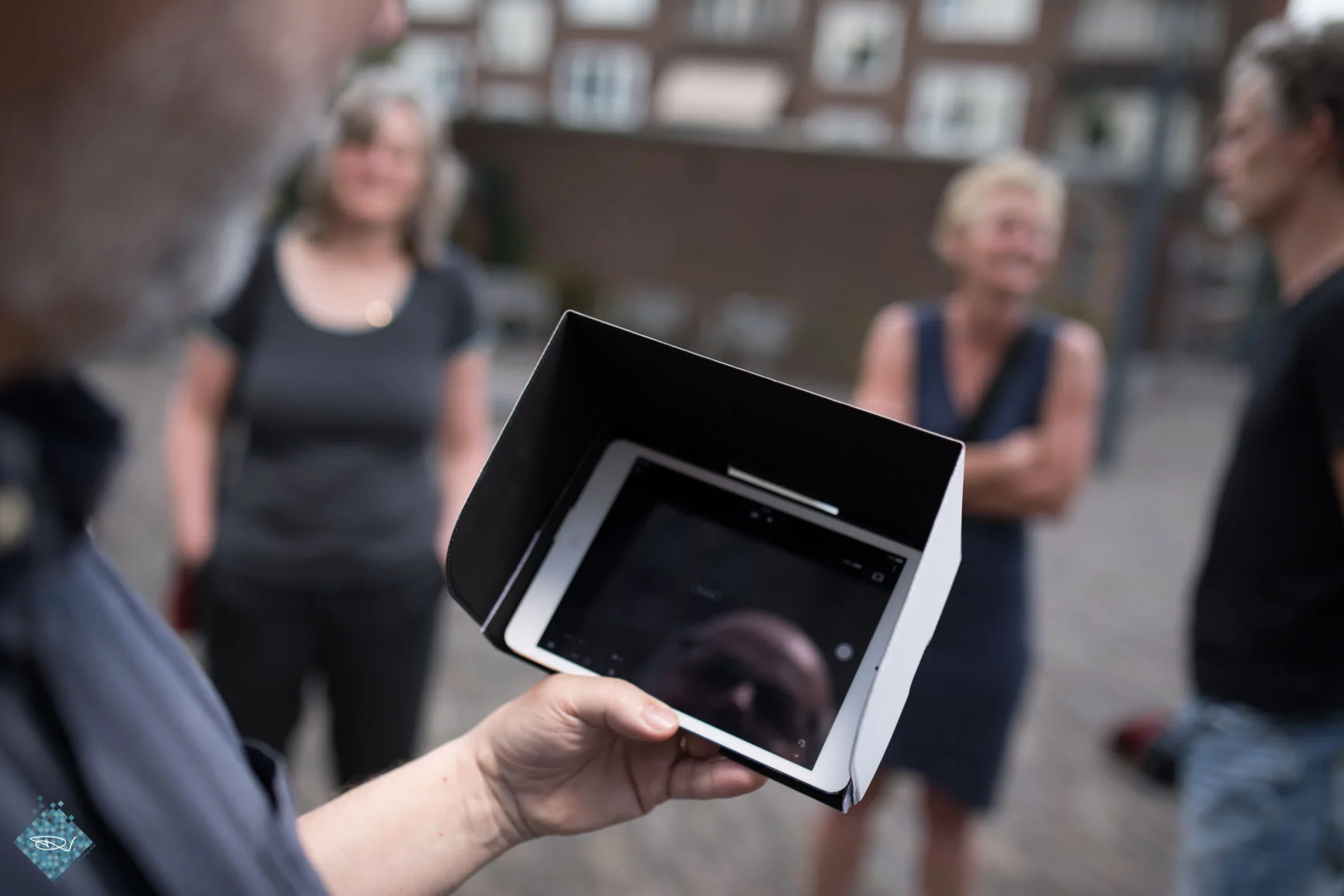 De beelden waren direct zichtbaar op een Ipad voor de deelnemers via een Canon Camera-app