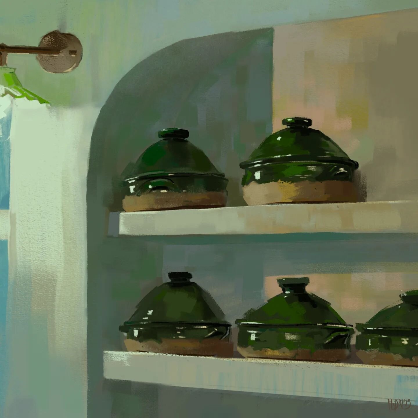 I guess I wasn't done with this Tajine study and rendered it up a little more. Crazy story amirite.

@eera.cafe 

#procreate #montrealartist #stilllifepainting