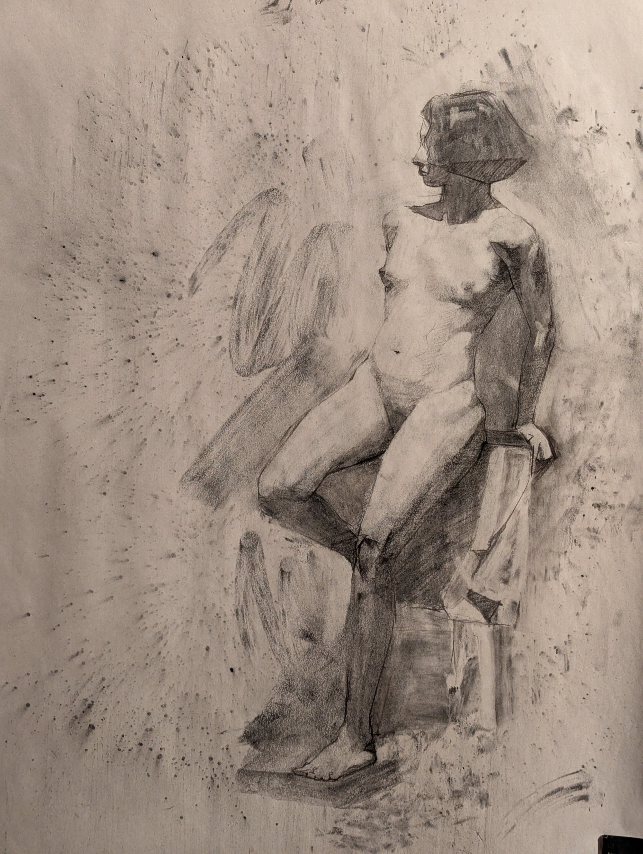 10-4-25, Charcoal 18×24in