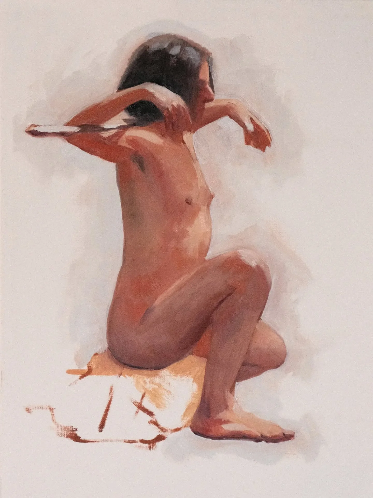 Last night's figure paint @figuramtl 
9x12 oil on gesso primed canvas paper

#lifedrawing 
#figurepainting 
#montrealartist 
#montrealart 
#oilpainting