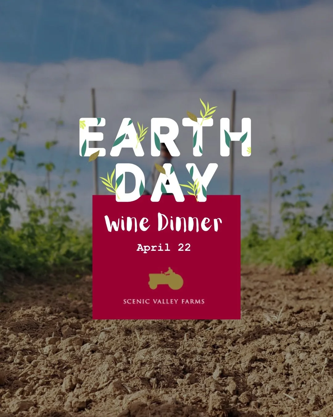 4/22: Join us for an Earth Day dinner celebrating the wines of&nbsp;@scenicvalleyfarms 🌍&nbsp;🌱 

In honor of Earth Day, this evening highlights a shared commitment to sustainable farming, mindful practices, and a deeper connection to the land.

Wi