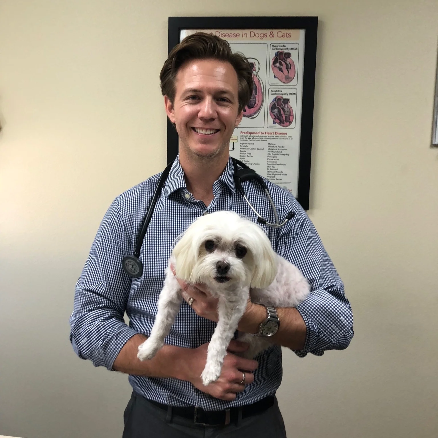 Zoey with Dr. Timothy Hodge at UC Davis