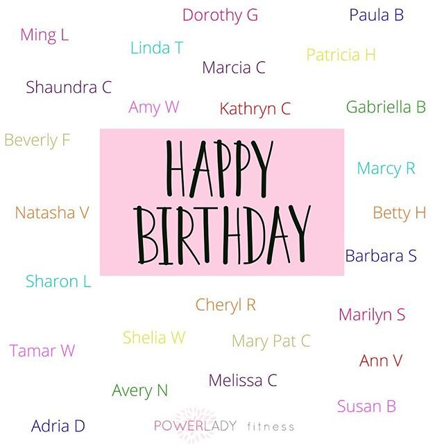 Look at all these May birthdays! We wish we could be celebrating with you at the gym. Party hard and eat some cake 🎂 #powerladyatl #maybirthdays #party #birthday #fitness #atlanta #women #atlantawomen