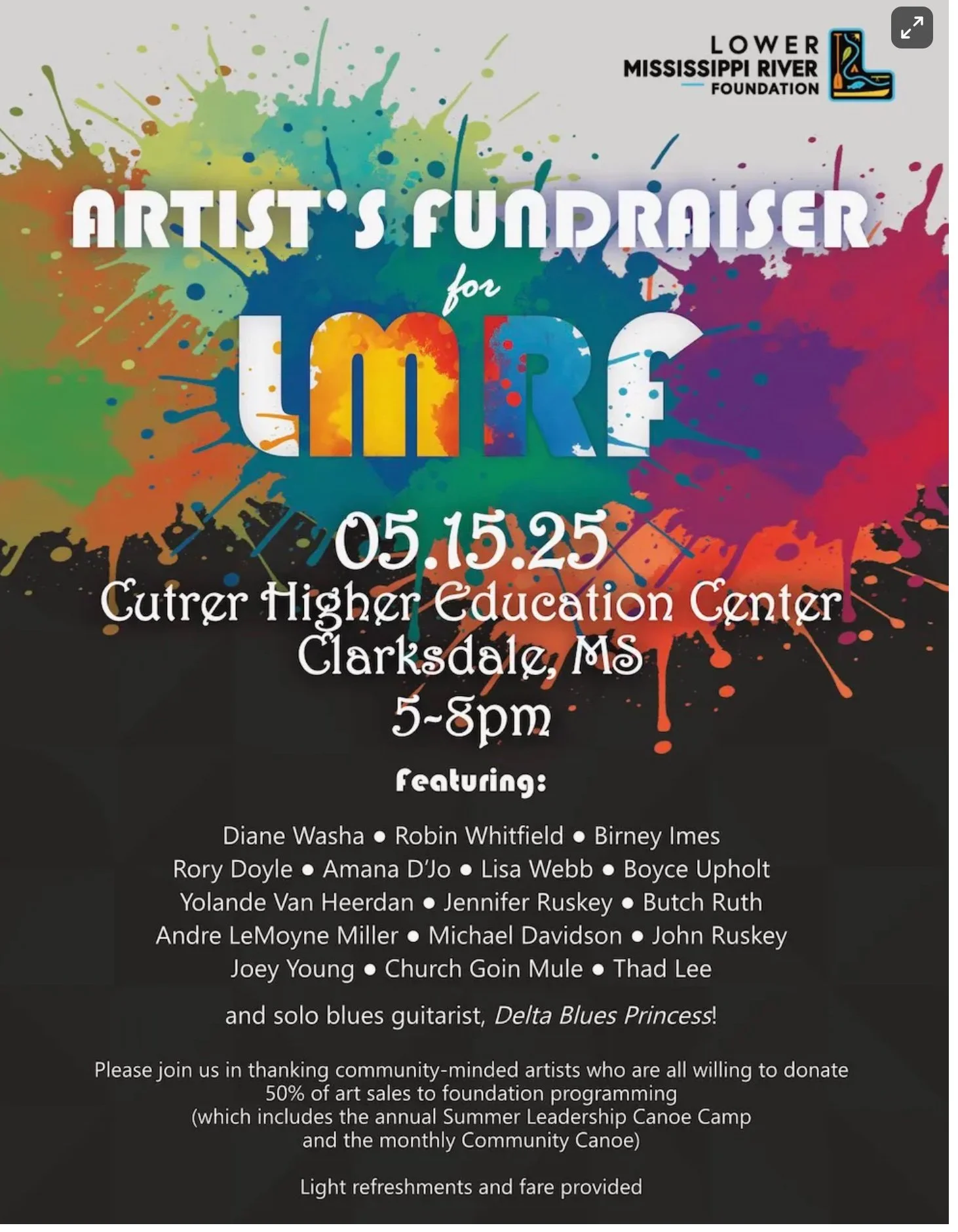Artist Fundraiser - Thursday - May 15, 2025