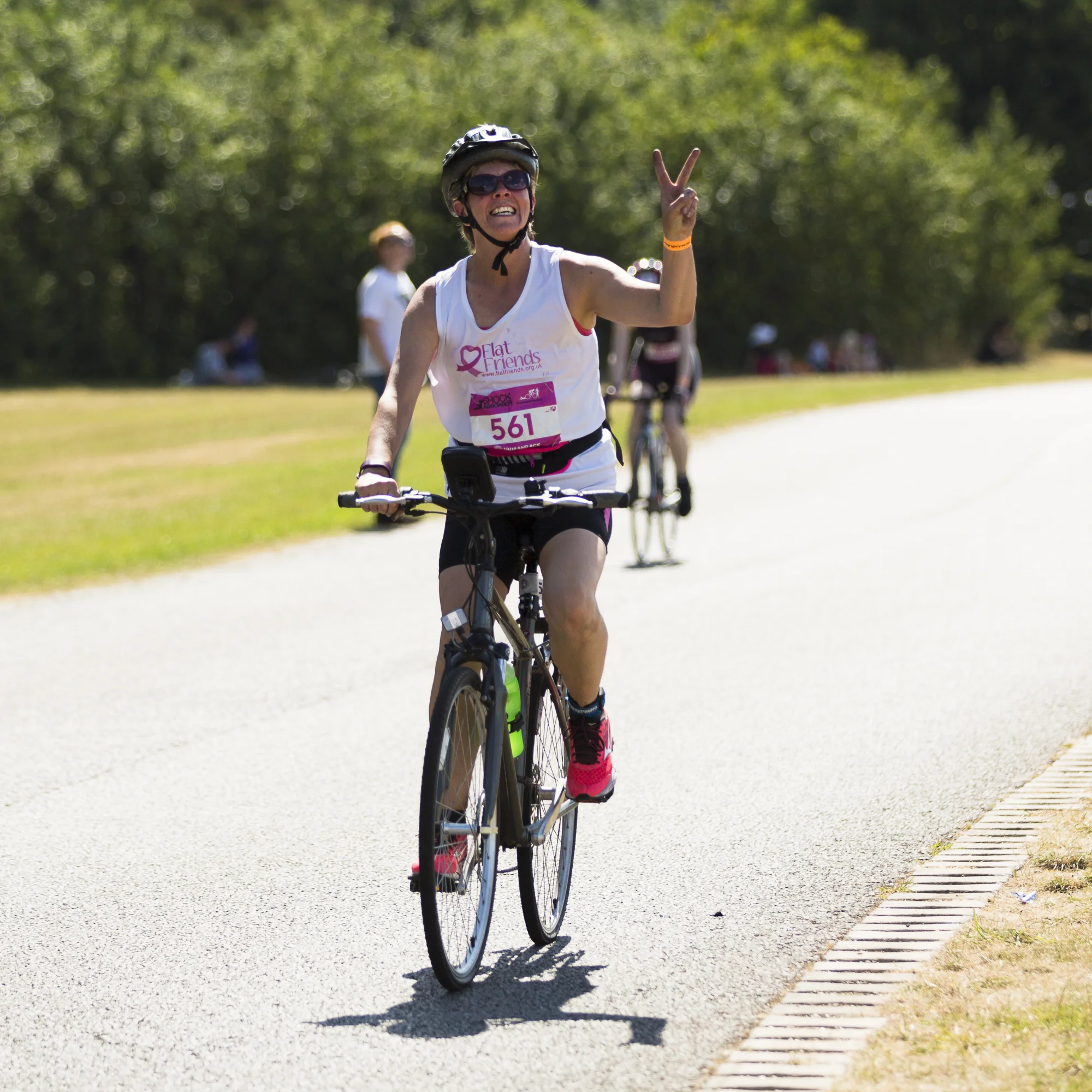Gilly on the second lap of the cycle section