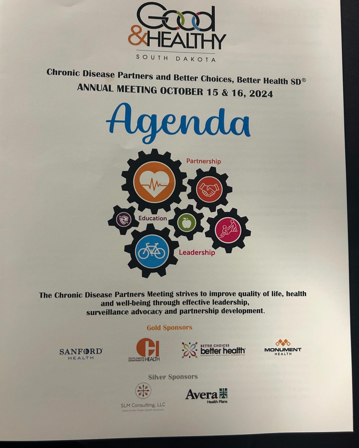 We are excited to be a sponsor and attending the Chronic Disease and Better Choices, Better Health SD annual meeting. #publichealth #chronicdiseaseprevention @bcbhsouthdakota @sddepartmentofhealth