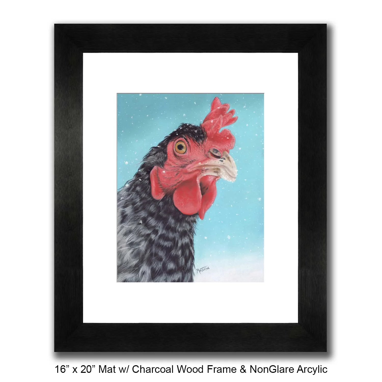 Winter-Hen-16x20-Mat-&-Frame.jpg
