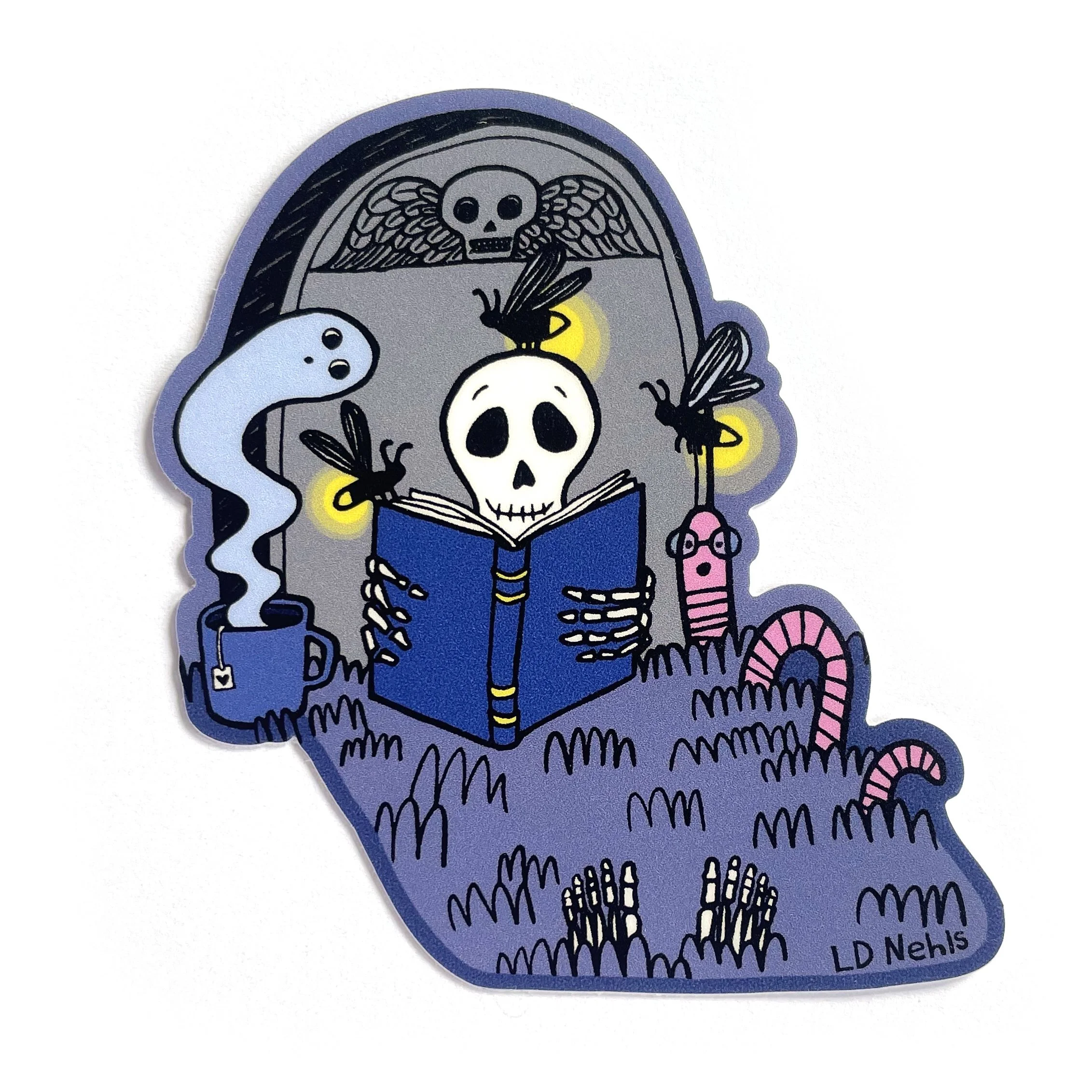 skeleton reading with friends nehls sticker white background.jpg