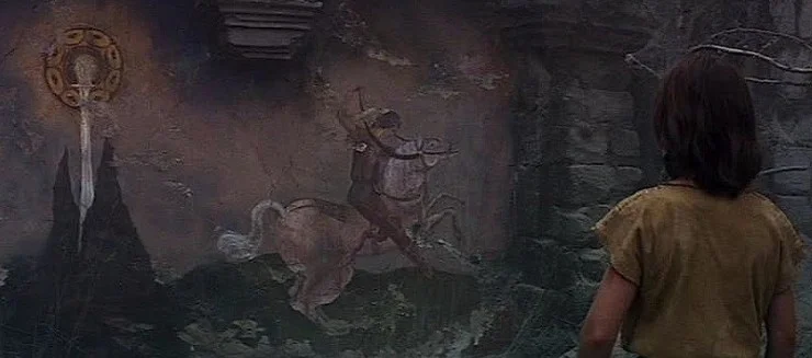 Atreyu sees a mural depicting his great quest