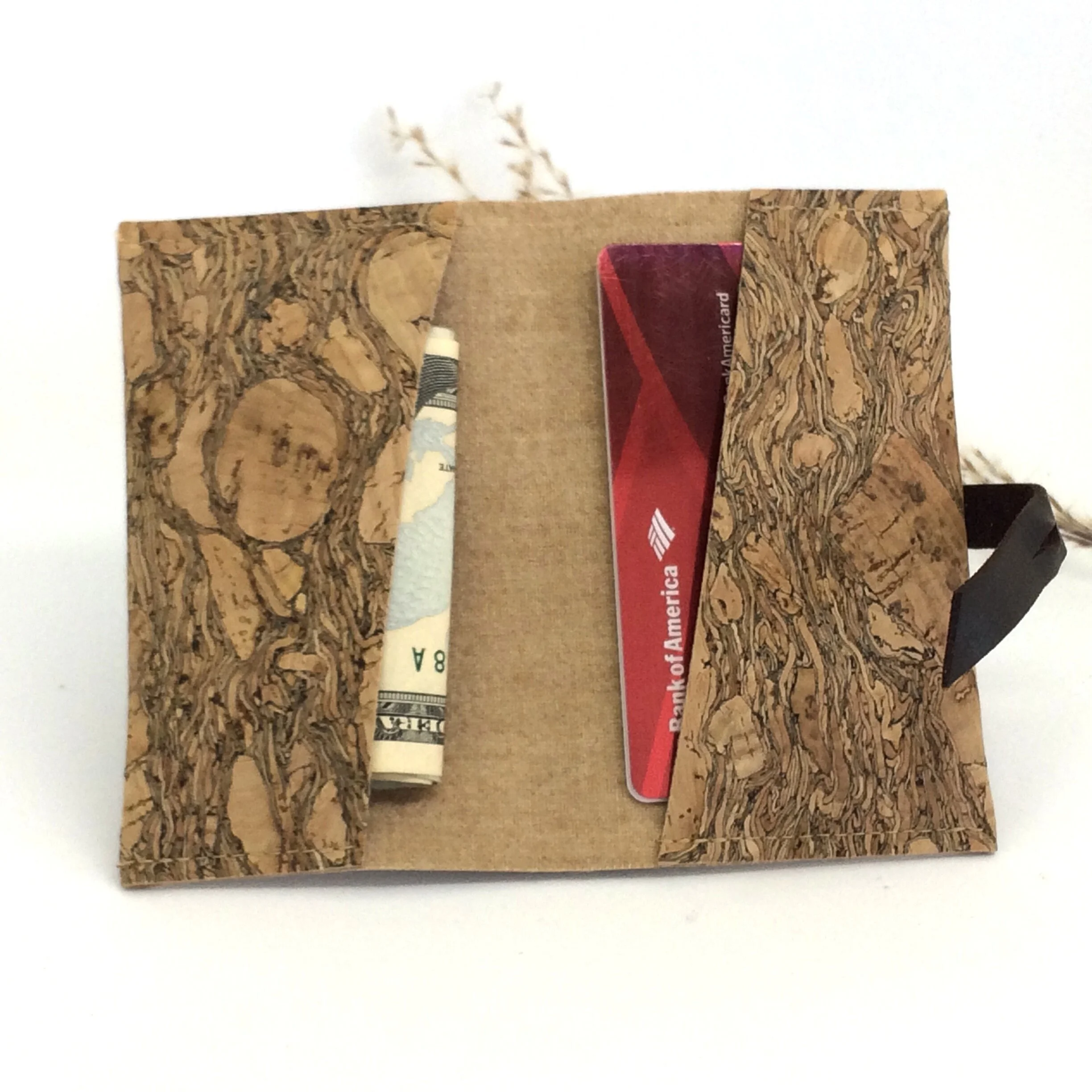 Mini Cork Wallet In Marbled Cork Elisabetta Studio