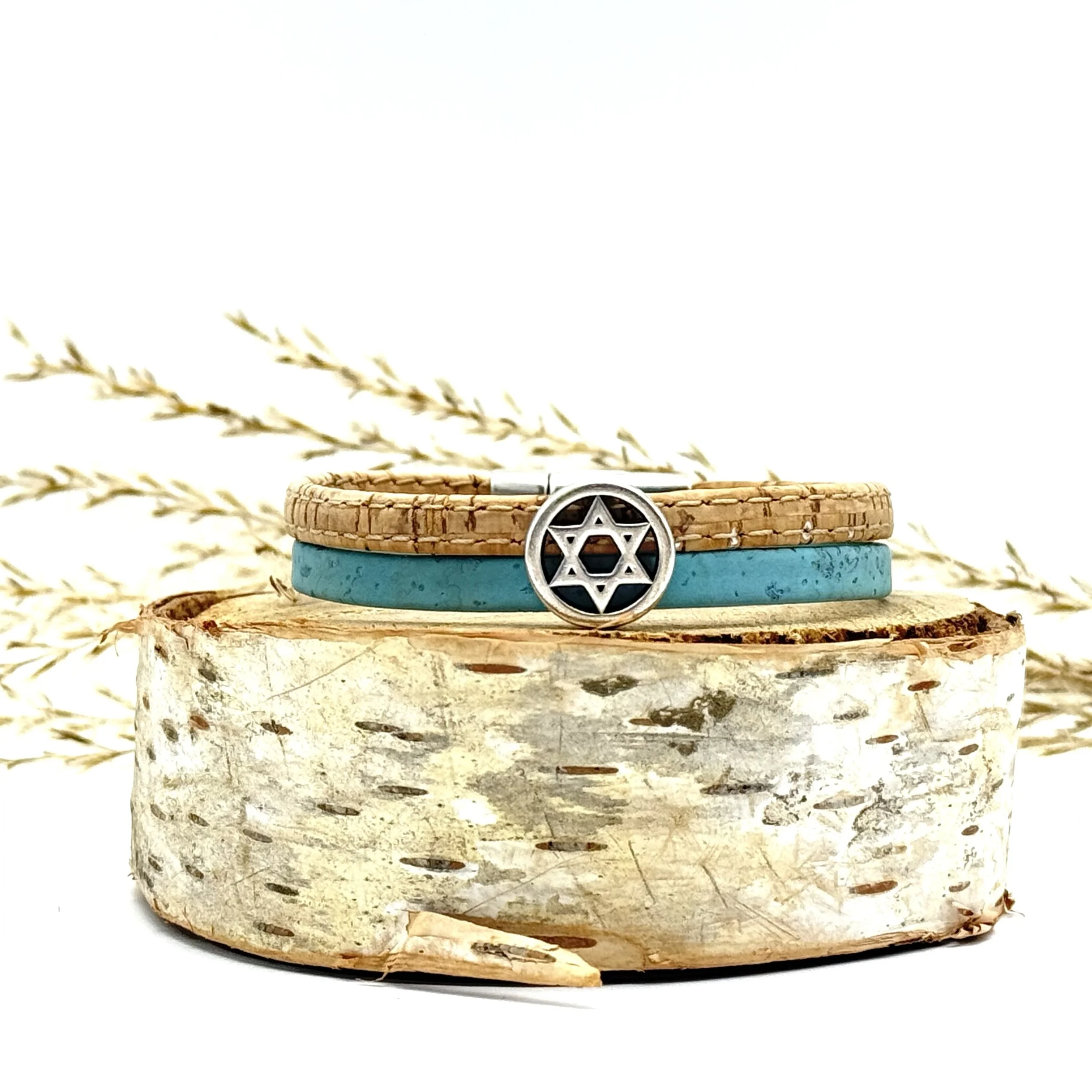 Classic star of david ocean blue cork 1.jpg