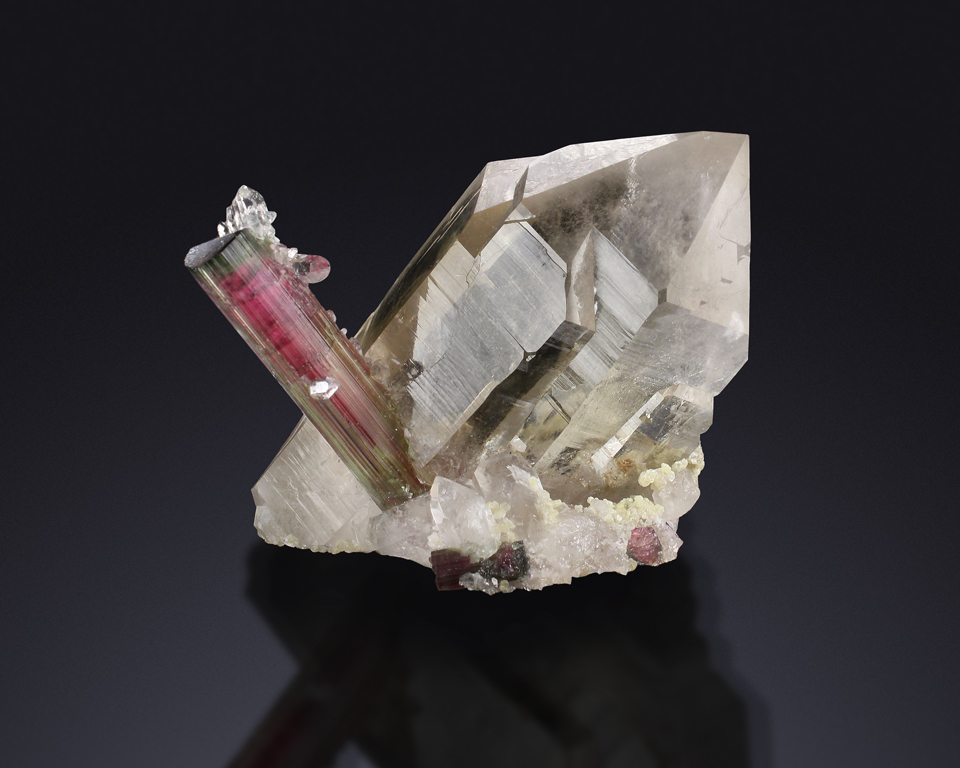 TOURMALINE ON QUARTZ - “ Burkhards Pocket” Pederneira claim, Doce valley, Minas Gerais, Brazil