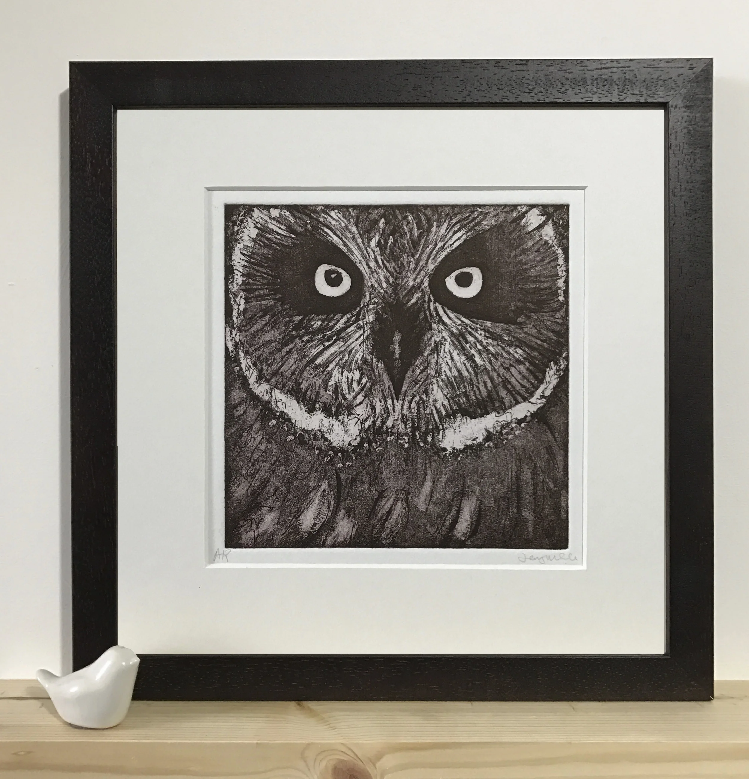 Owl close up. 2016. Etching. Edition of 6. SOLD OUT