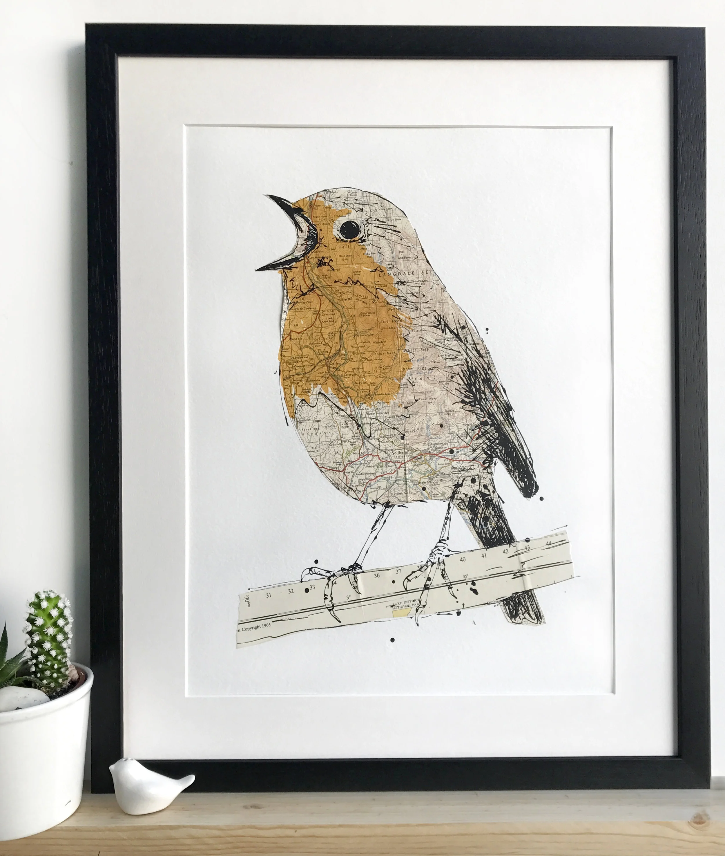 Robin. 2017 Collaged screen print. edition of 25. SOLD OUT