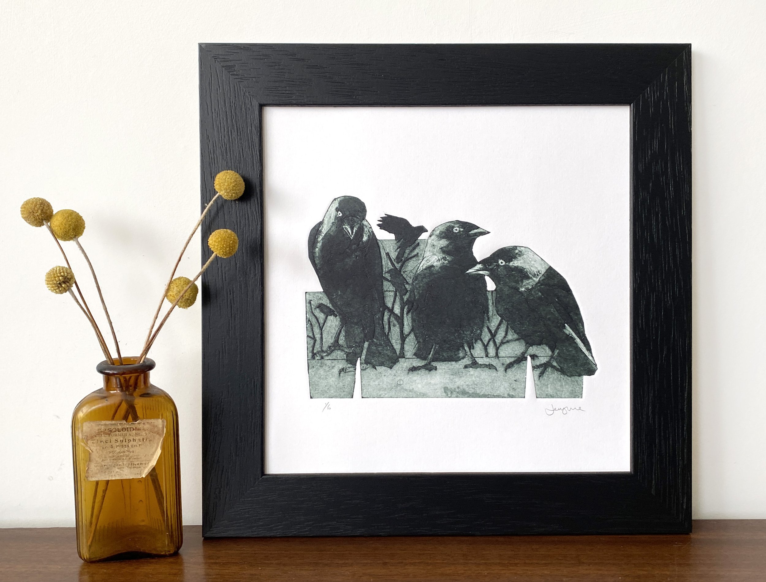 trio of jackdaws framed SMALL.jpg