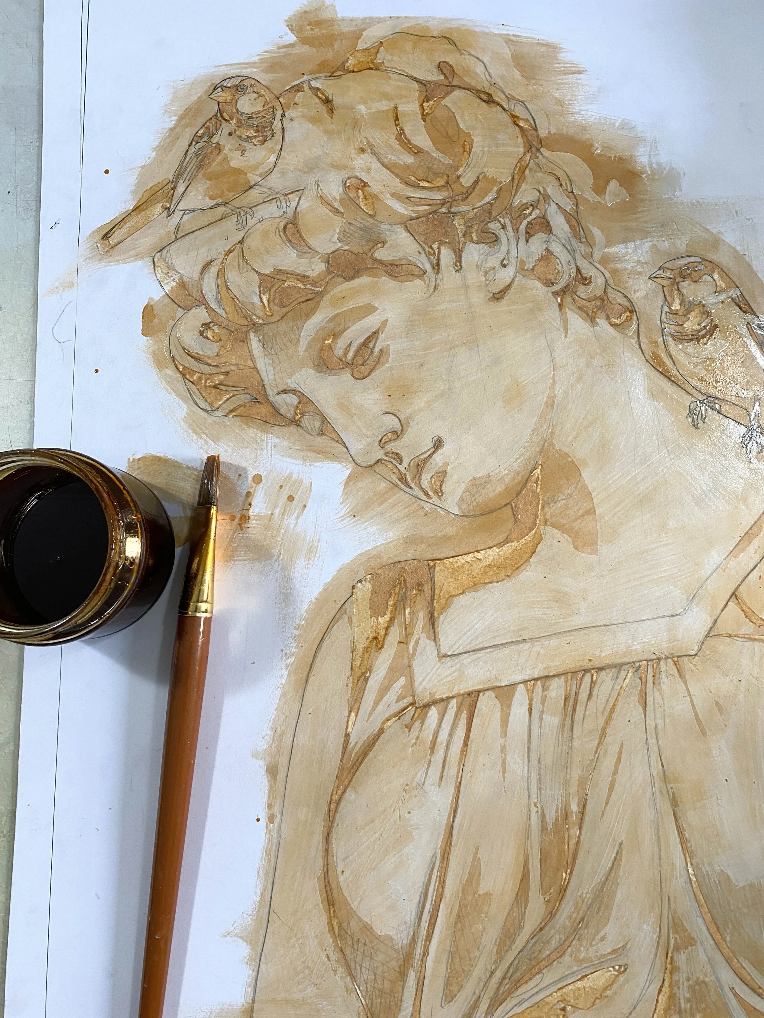 providence - lady and sparrows PLATE VARNISH SMALL .jpg