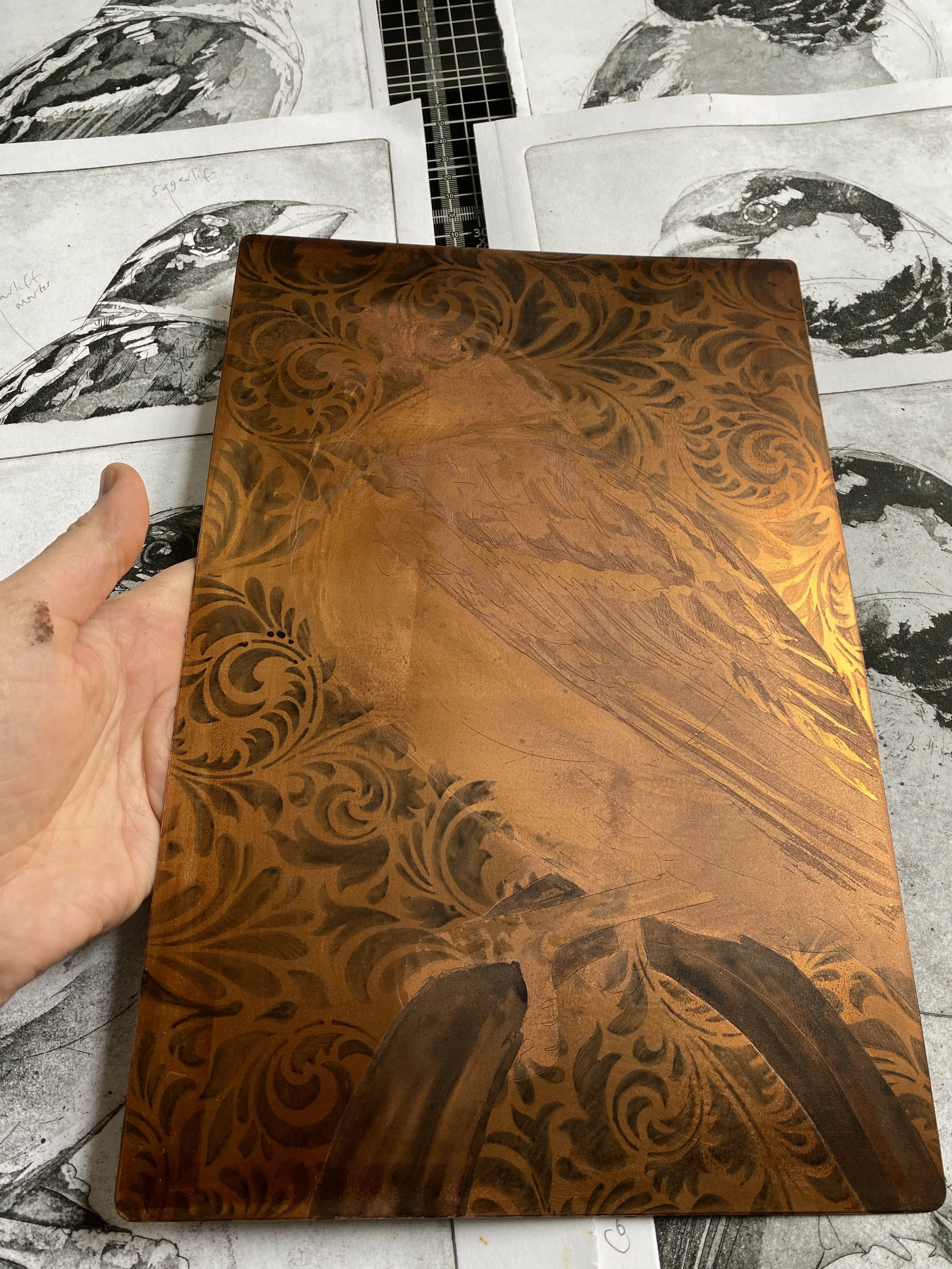 mrs sparrow wax plate small  .jpg