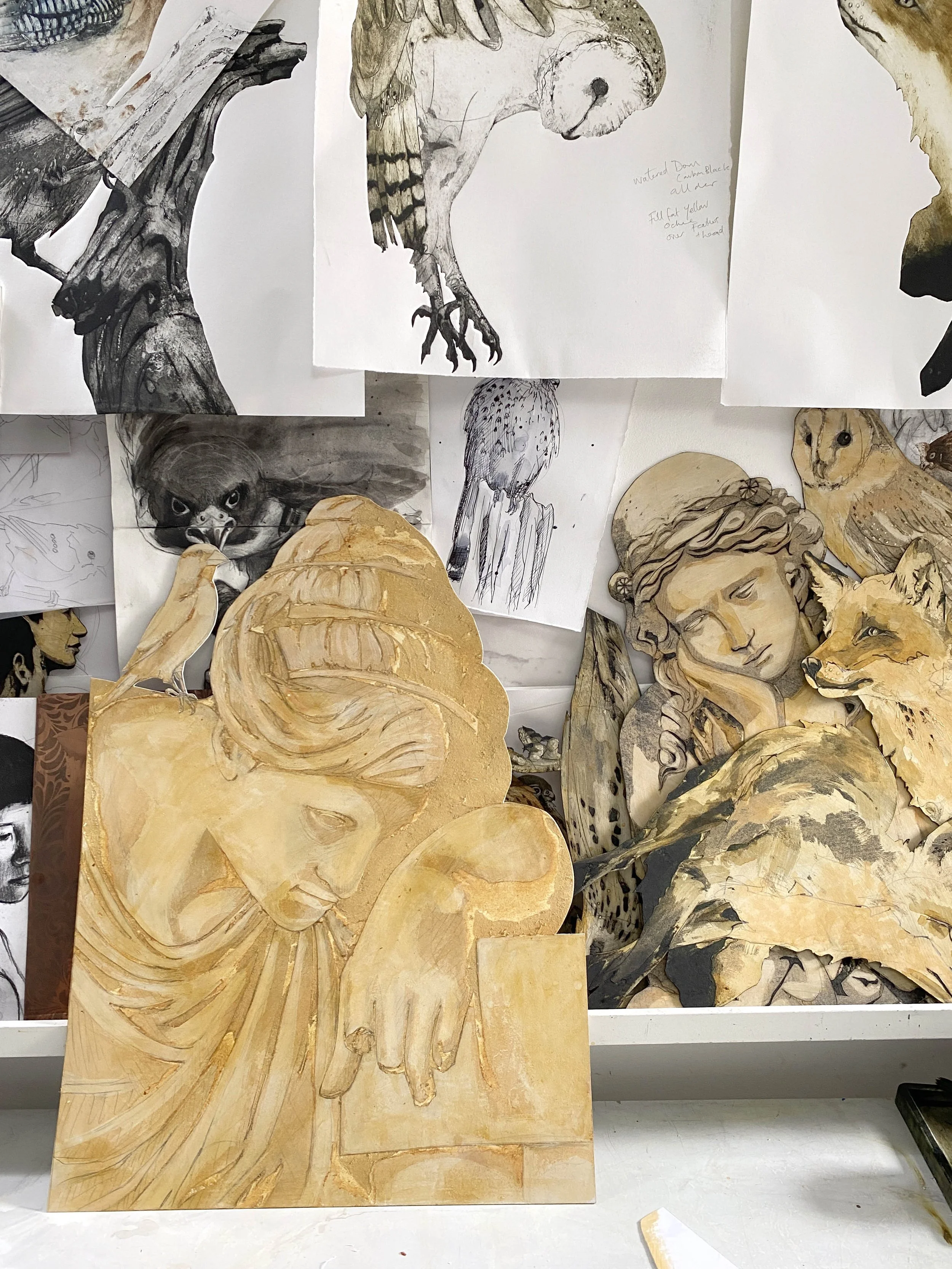 HOPE statue and greenfinch plates 2 small.jpg
