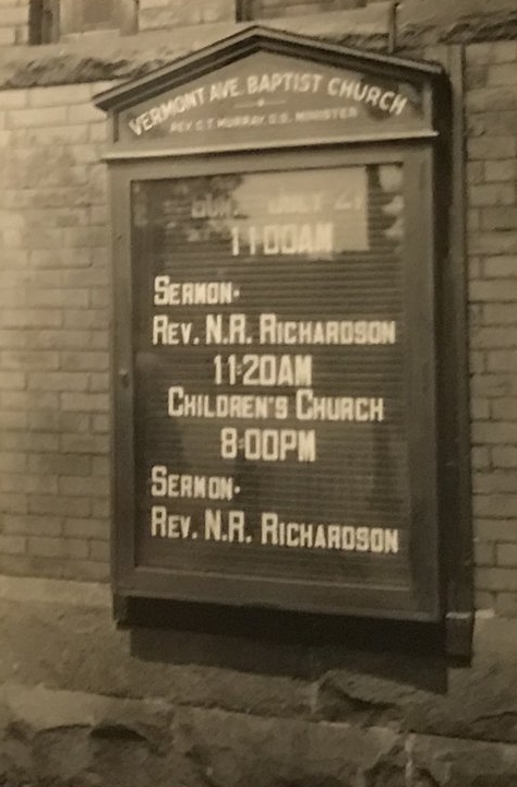 17 june 1968 & vermont avenue baptist church