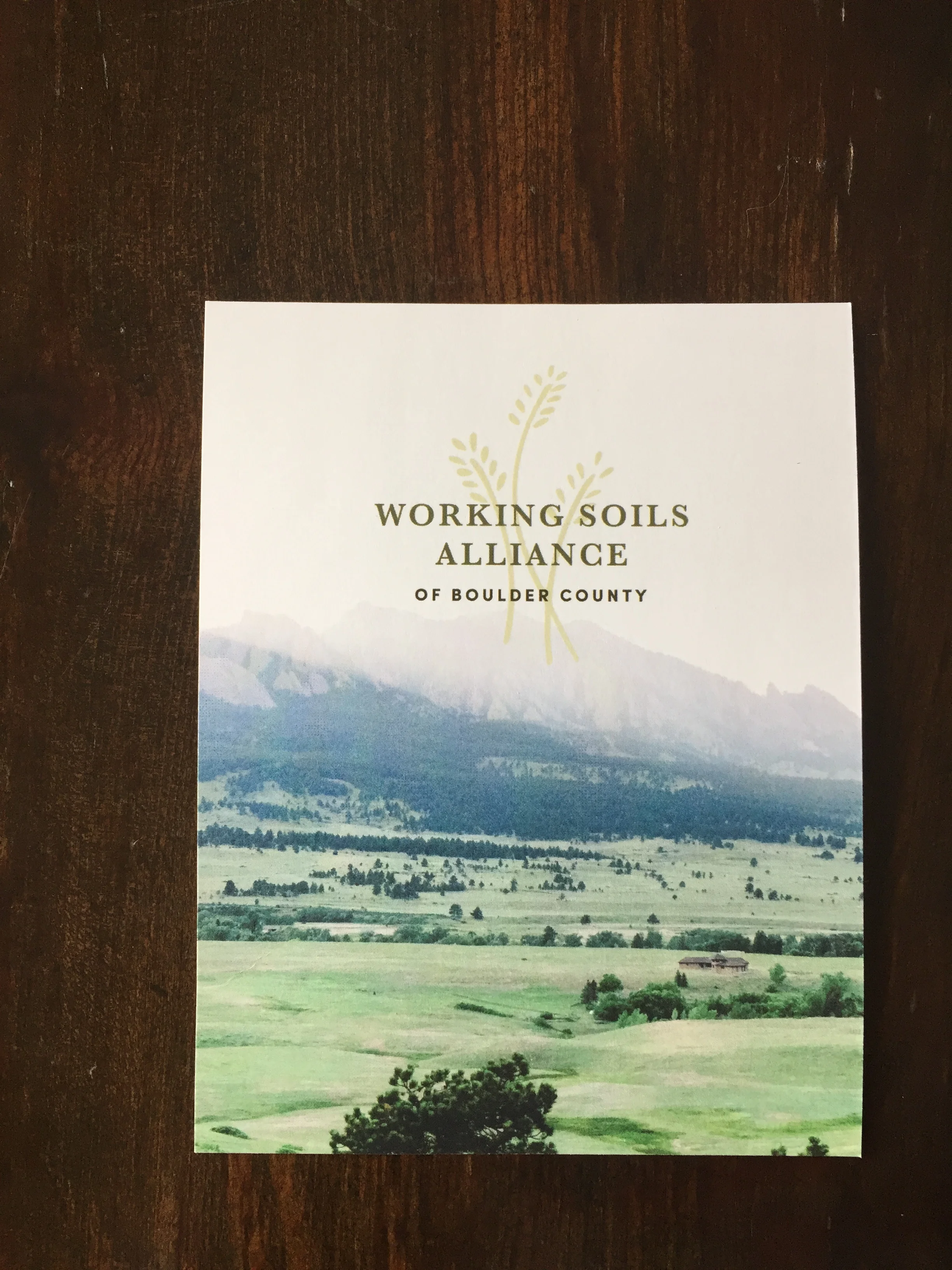 Brochure for Working Soils