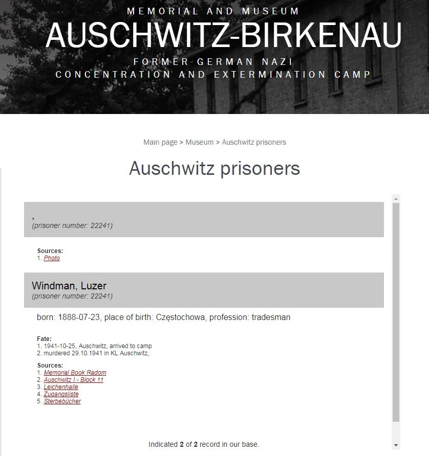 Auschwitz - Luzer Windman.JPG