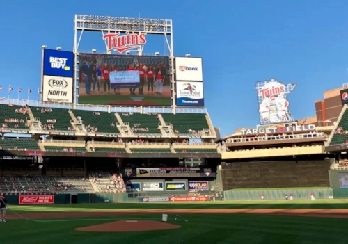 AAOA on the jumbotron!
