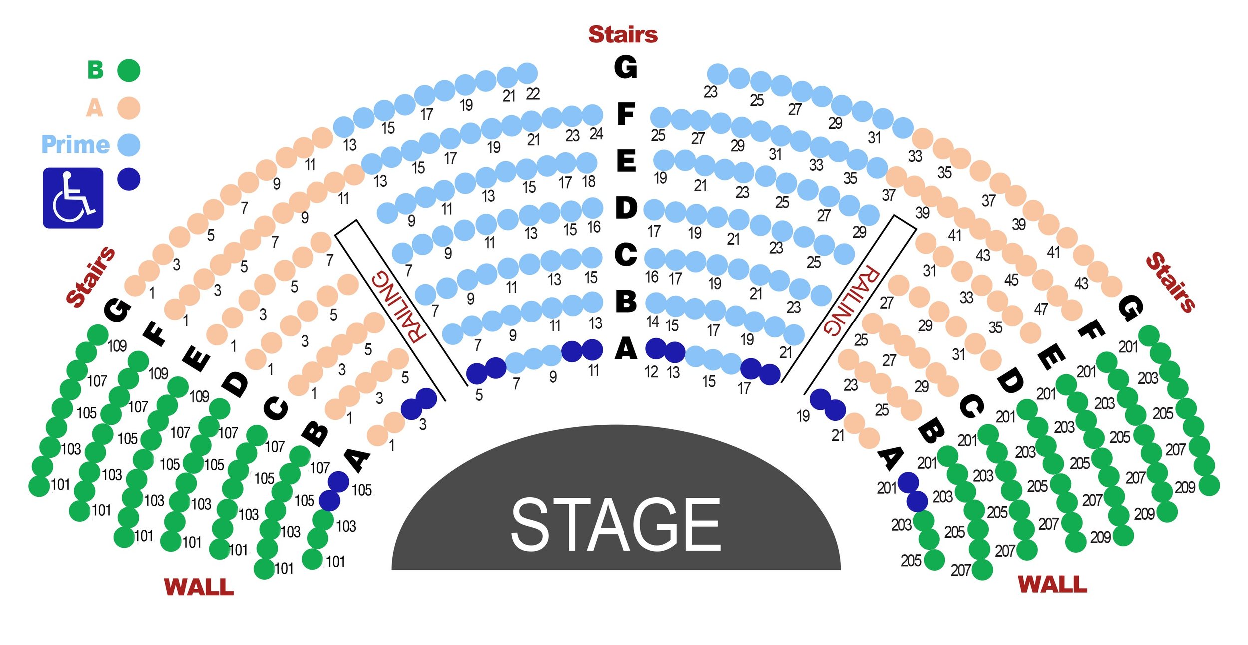Coronado Performing Arts Center Seating Chart