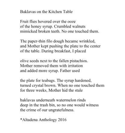 "Baklavas on the Kitchen Table"