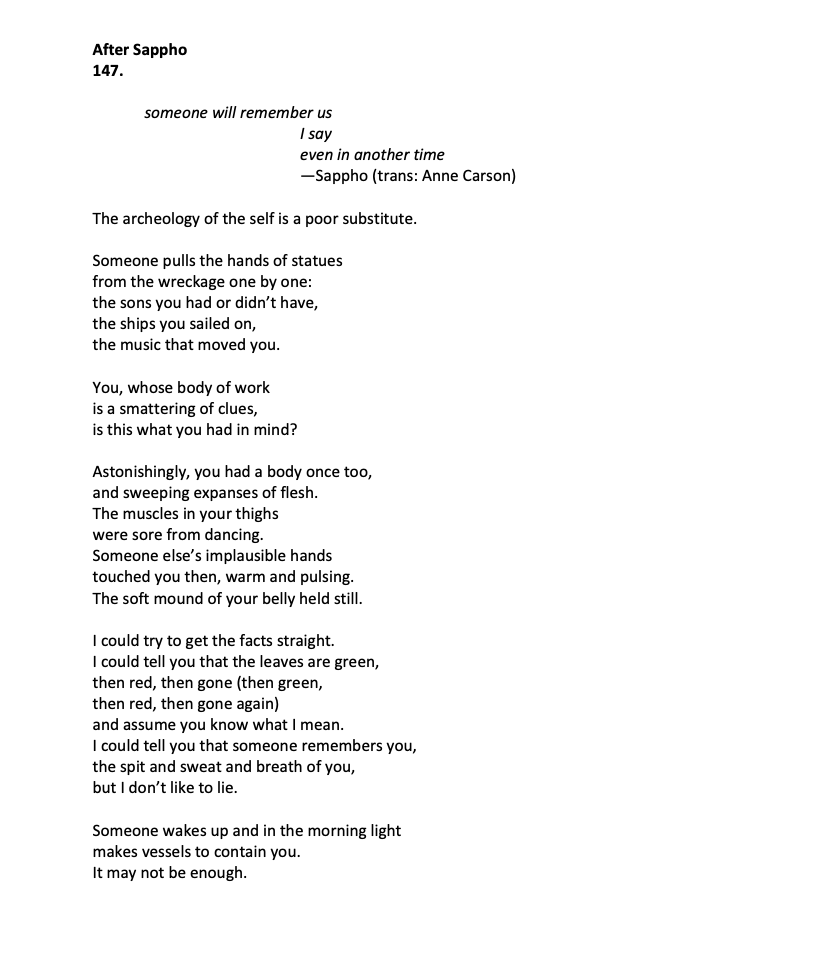 "After Sappho"