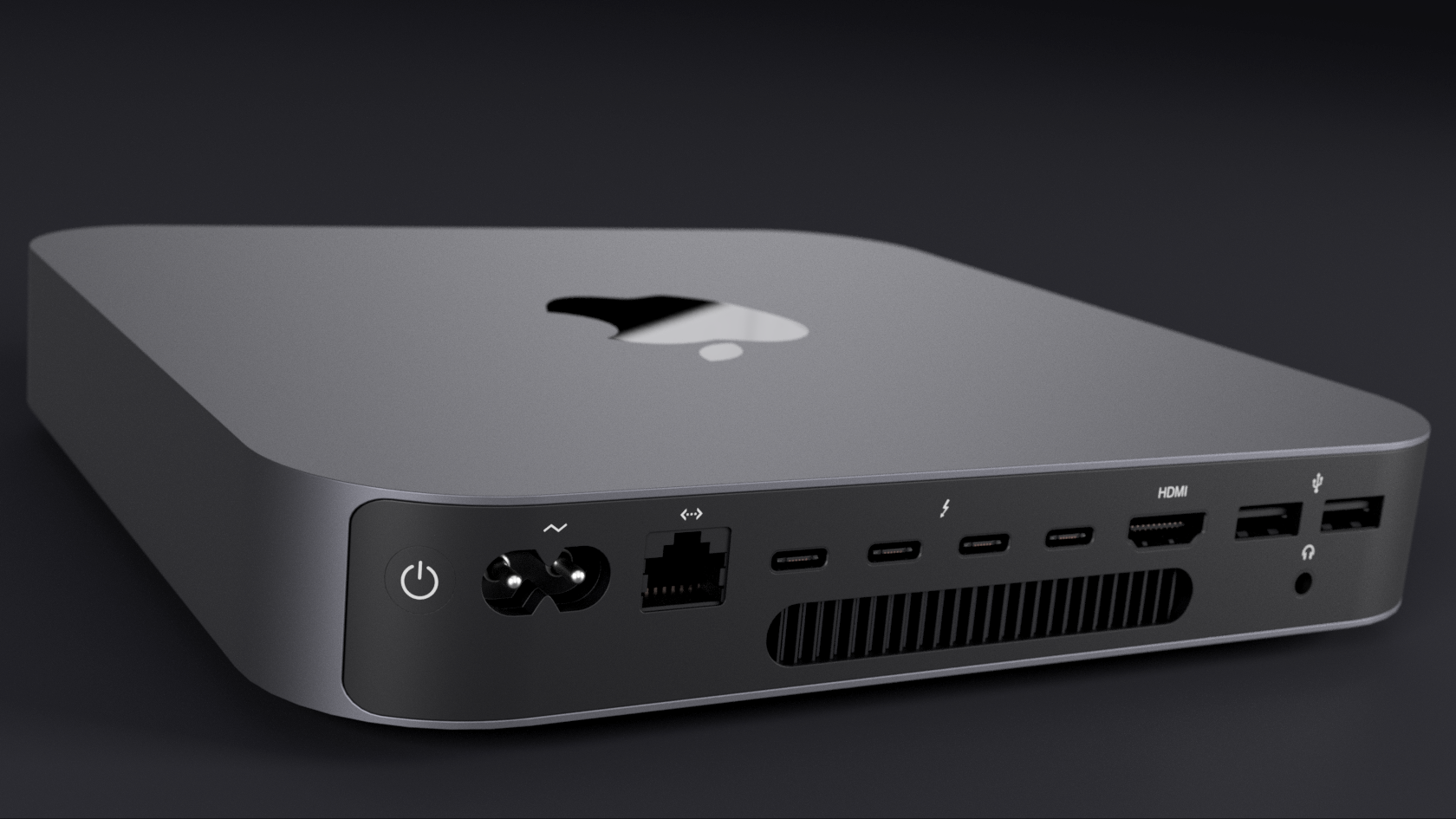 Apple updated the Mac Mini last month, adding an optional 6-core Intel Coffee Lake (Core i7 8700B) processor configuration, Thunderbolt 3 (USB Type C interface), and a “Space Gray” makeover. using photos from Apple’s product page, I reconstructed the IO layout and customized material and appearance settings. You can download my model here.