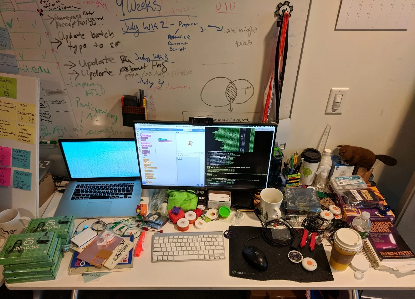 Kreg's desk at the MIT Media Lab