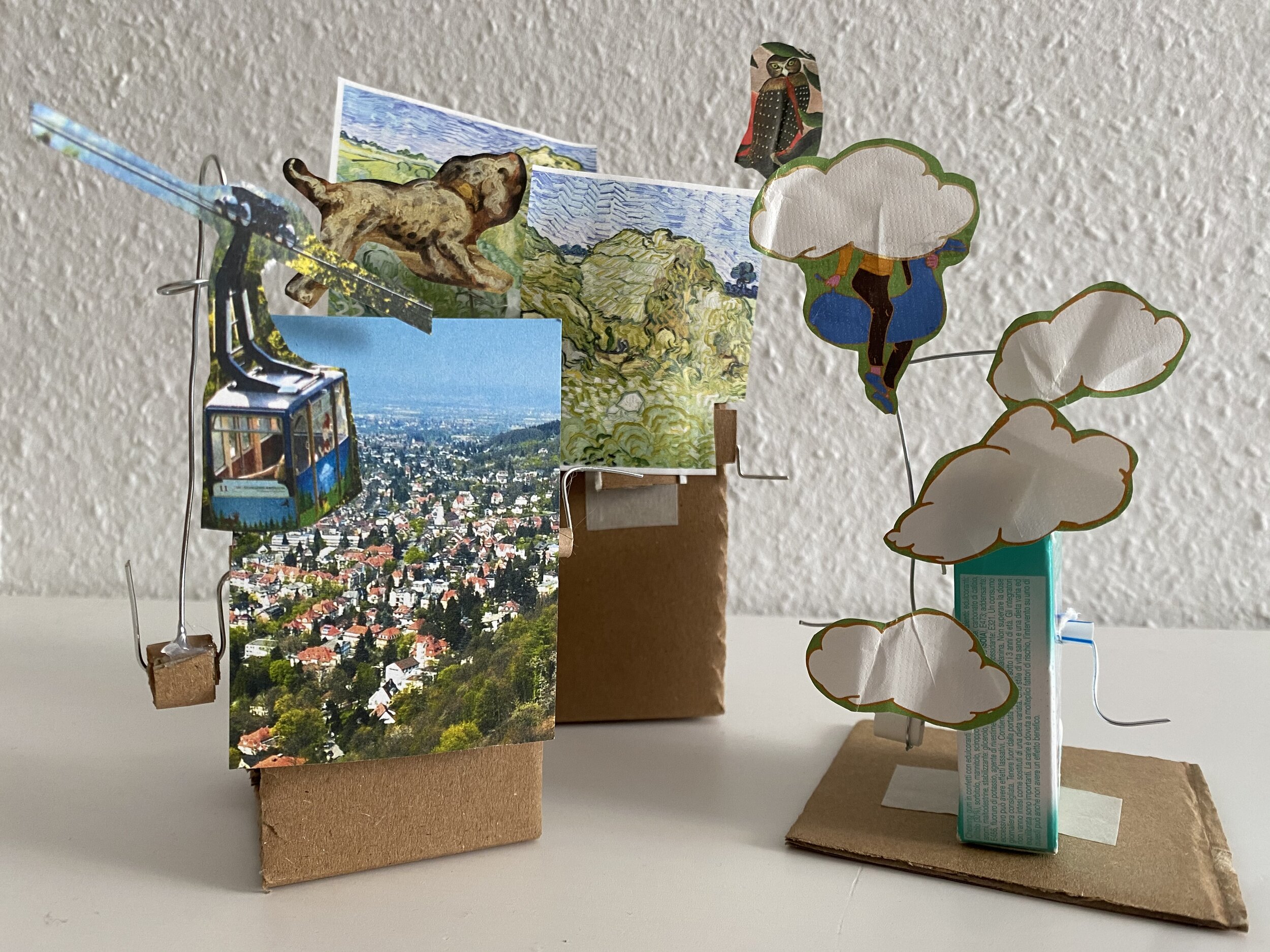 Gezicht omhoog schoenen Oceaan WICO@Home Cardboard Collage Automata — Wonderful Idea Co.