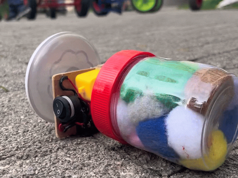 Rollers with Pom Poms and Pebbles