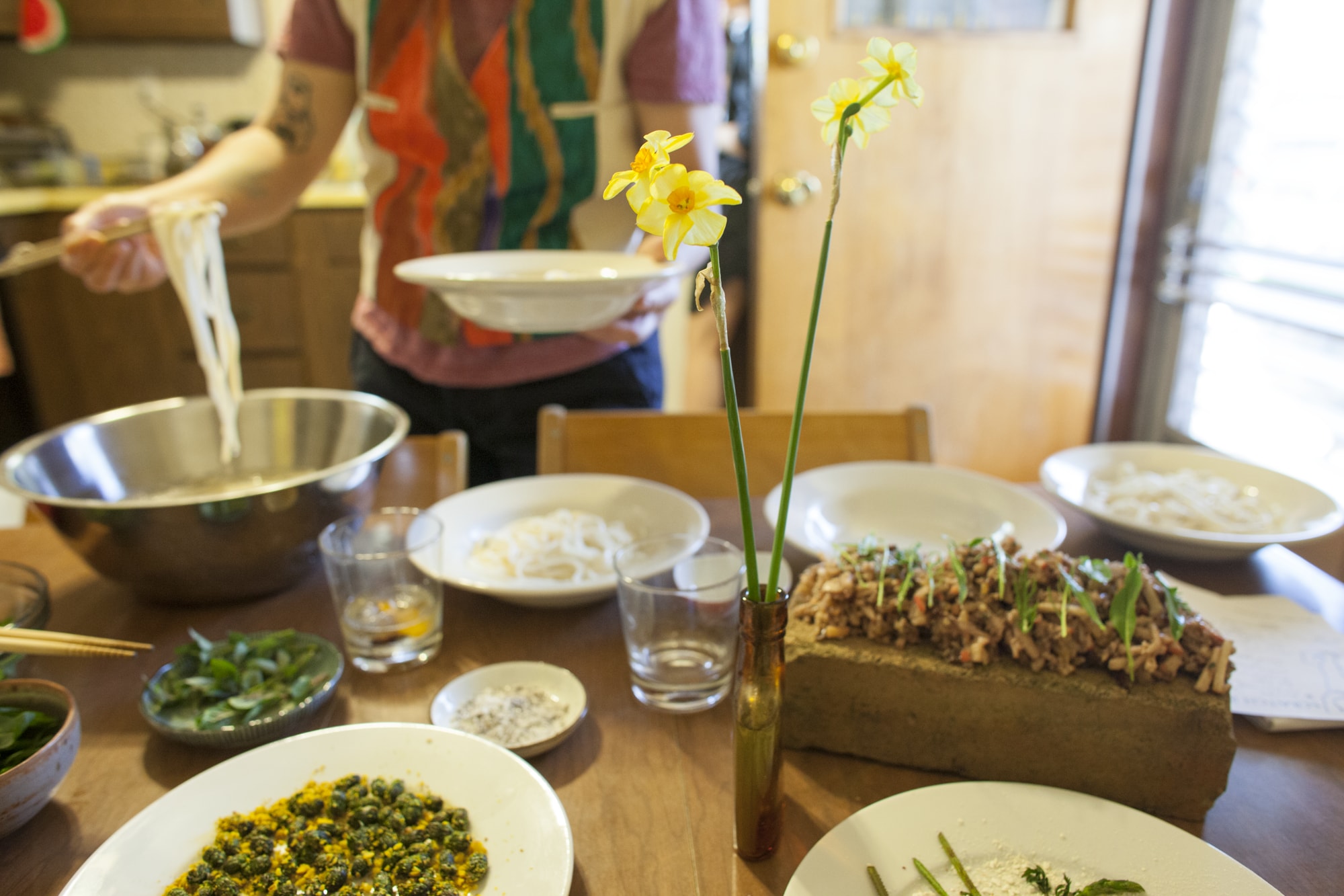 Preparing for a meal, 10 April 2017. Photo by Colter Harper