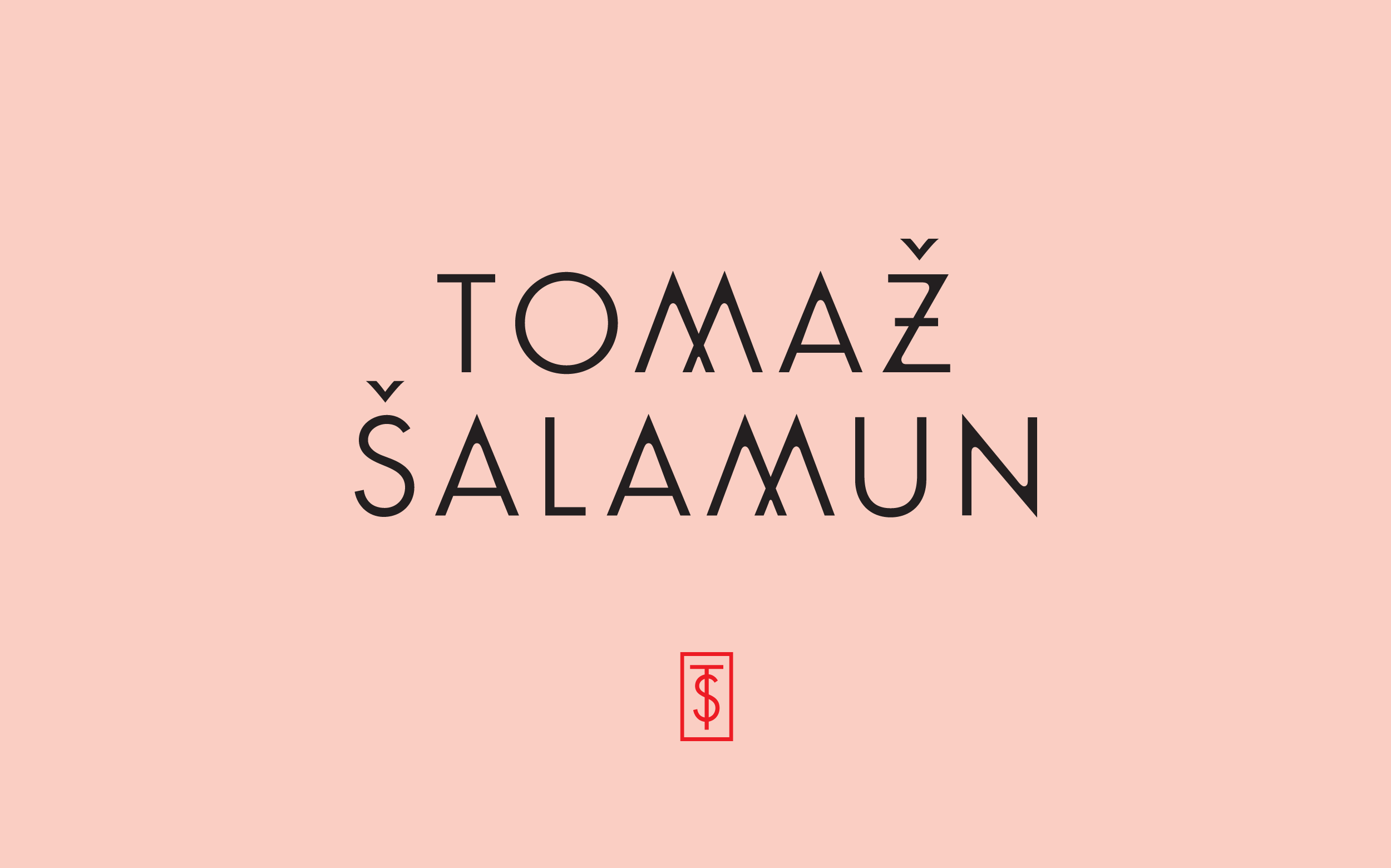 Tomaz Salamun logotype and monogram design by Abby Haddican Studio.