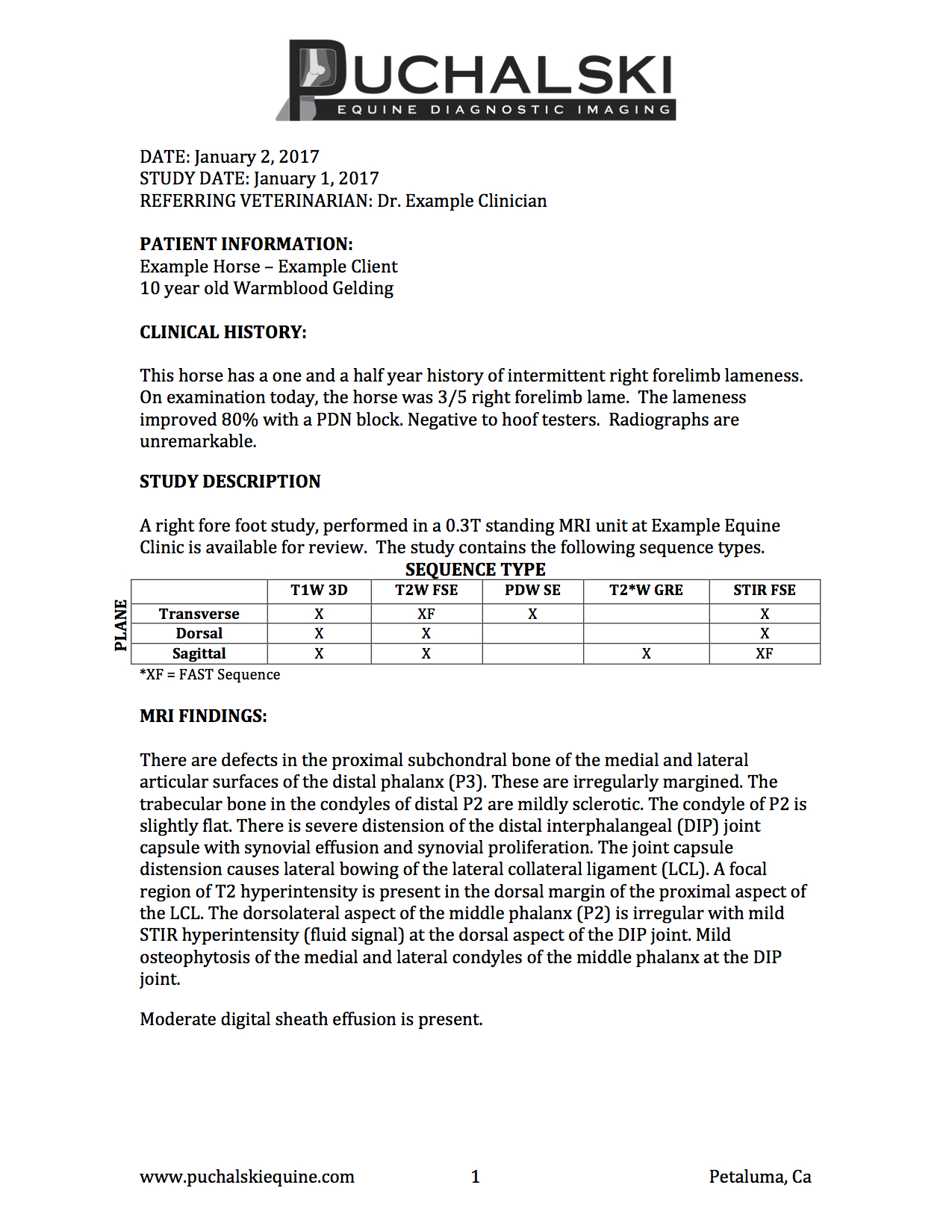 Radiologist's Report