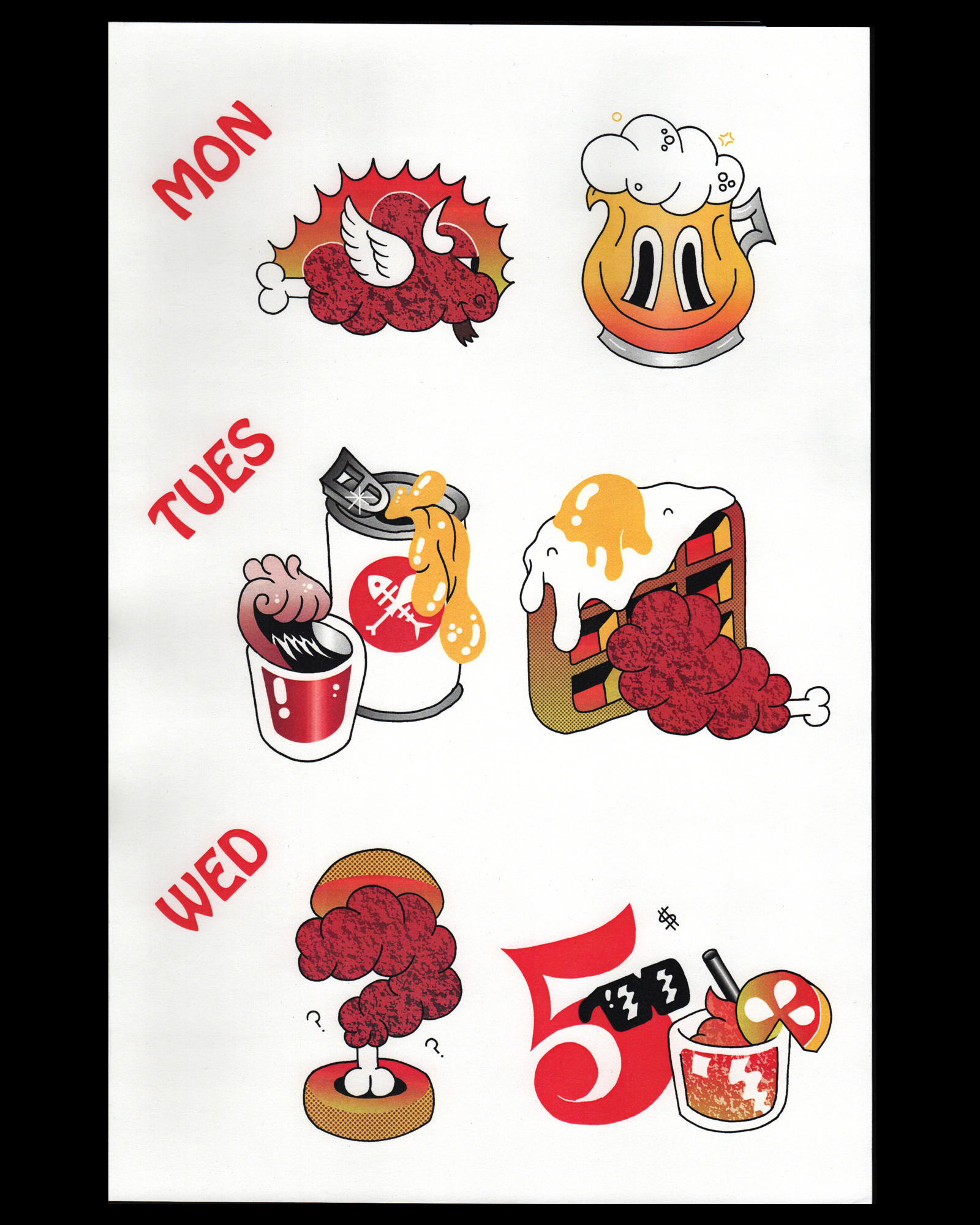 Parson’s Daily Specials Poster, 2018 11” x 17” digital print on white cardstock