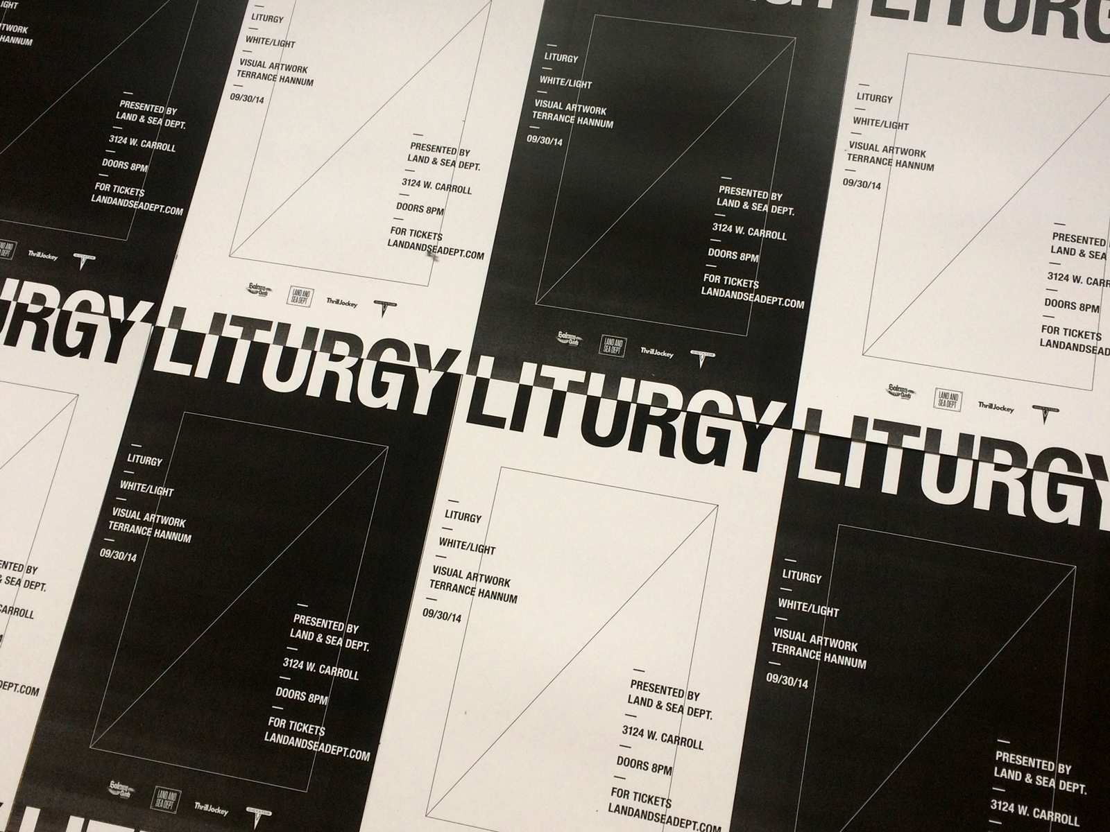 Liturgy at LSD HQ, 2015 11” x 17” tabloid xerox posters