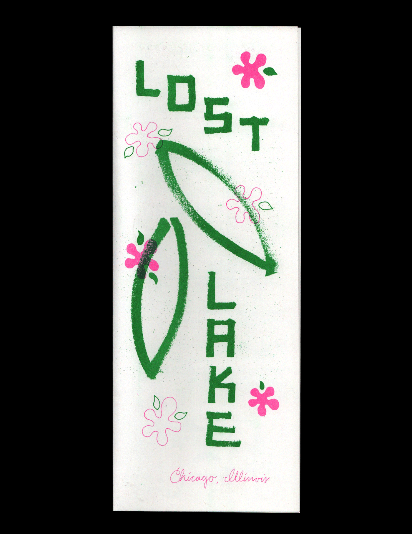 Lost Lake Menu, 2015 8.5 x 11” folded 2-color risograph print on white cardstock Illustrated by Drew Ryan