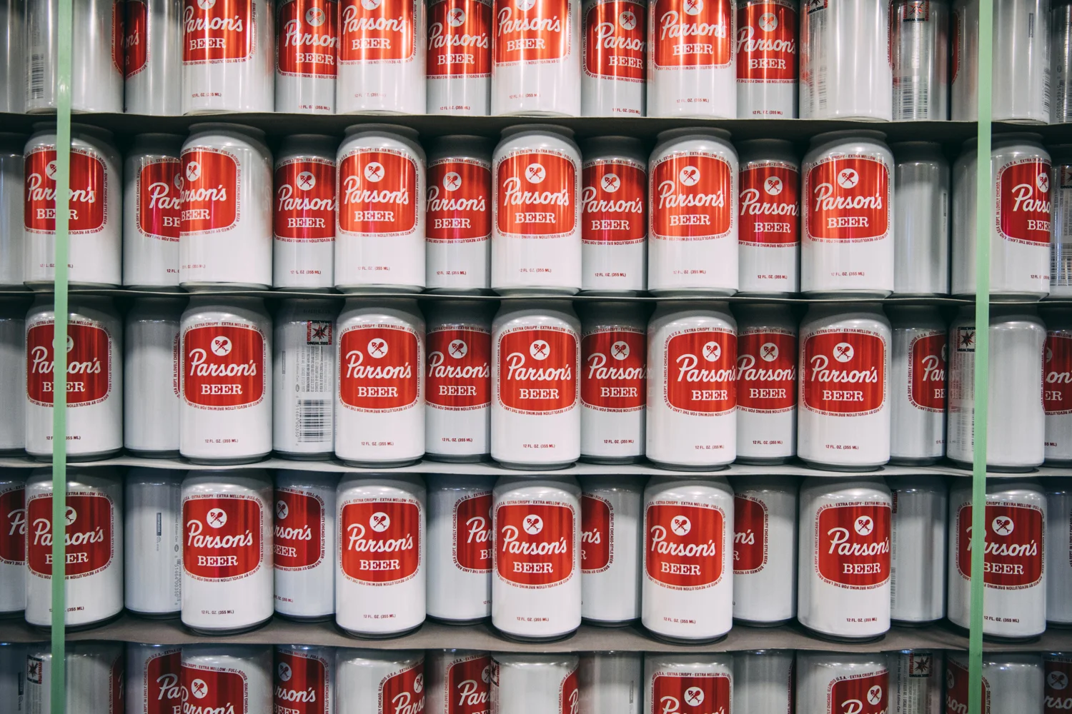  Parson’s Beer Cans at Revolution Brewing, 2018 photograph by Clayton Hauck 