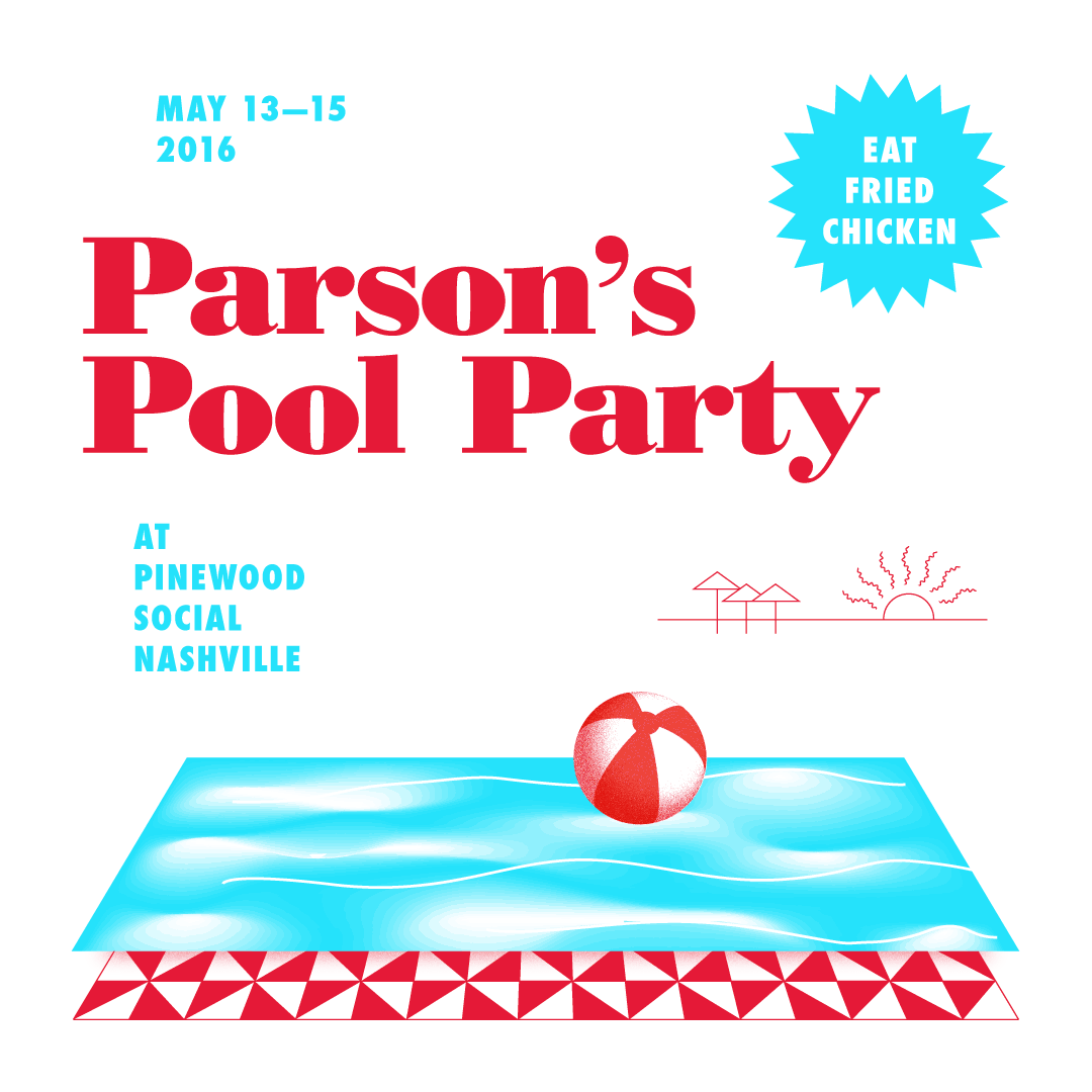 Parson’s Pool Party at Pinewood Social Club, 2016 Digital Flyer