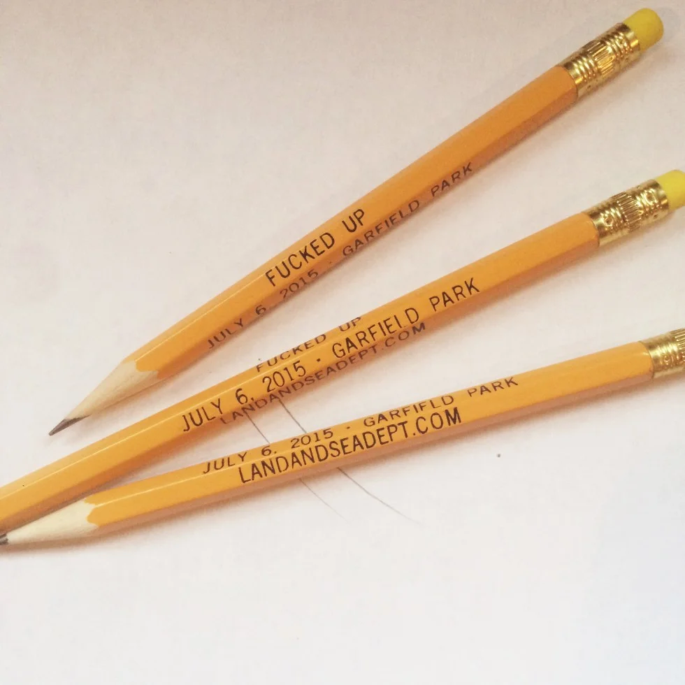 Fucked Up at Garfield Park Conservatory, 2015 Promotional Pencils