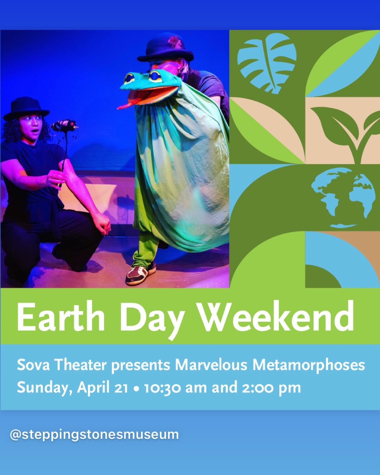 We are performing &ldquo;Marvelous Metamorphoses&rdquo; Sunday April 21 at 10:30am &amp; 2pm @steppingstonesmuseum for Children to celebrate Earth Day! 

Photo Credit: Richard Termine @richardtermine